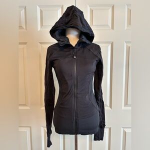 Lululemon Reversible Black Hooded Zip-Up Rain Resistant Jacket